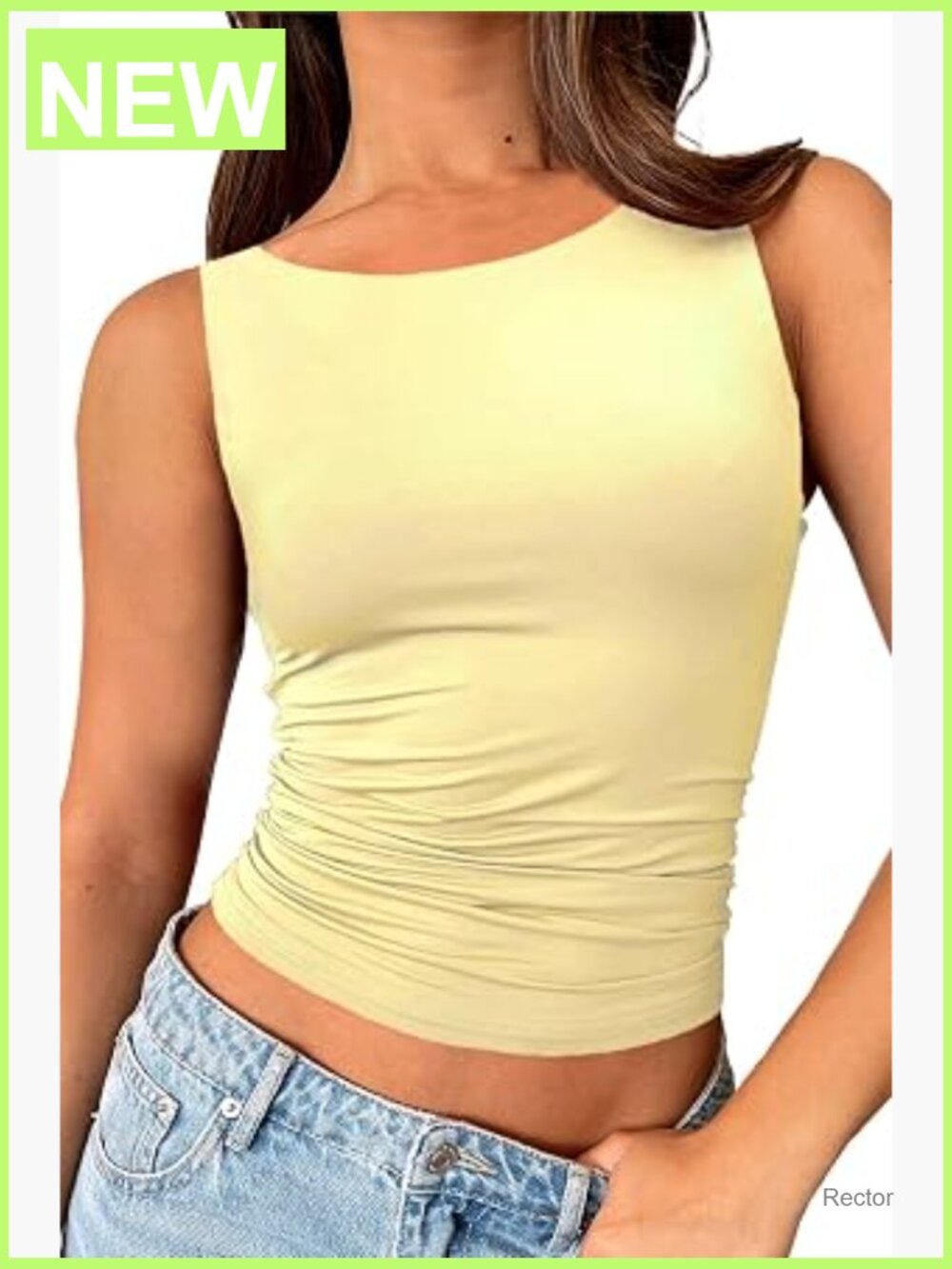 Boat Neck Tank Top Women Double Lined Sleeveless Ruched Summer Going Out Top